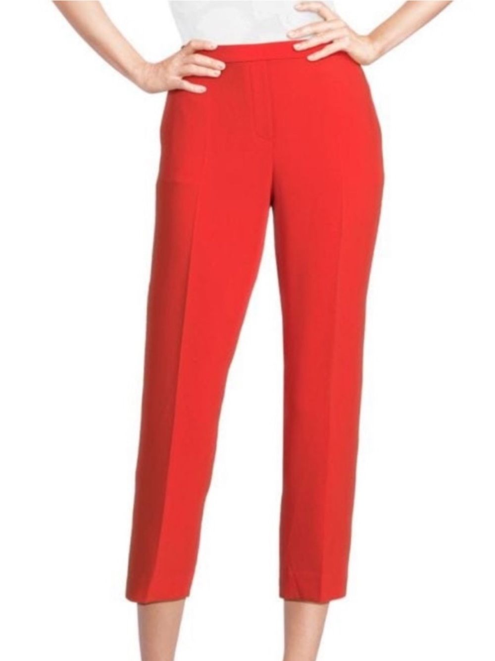 Theory Trecca Red Cropped Pant size 2